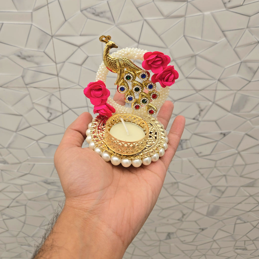 Aurum Peacock Tealight Holder